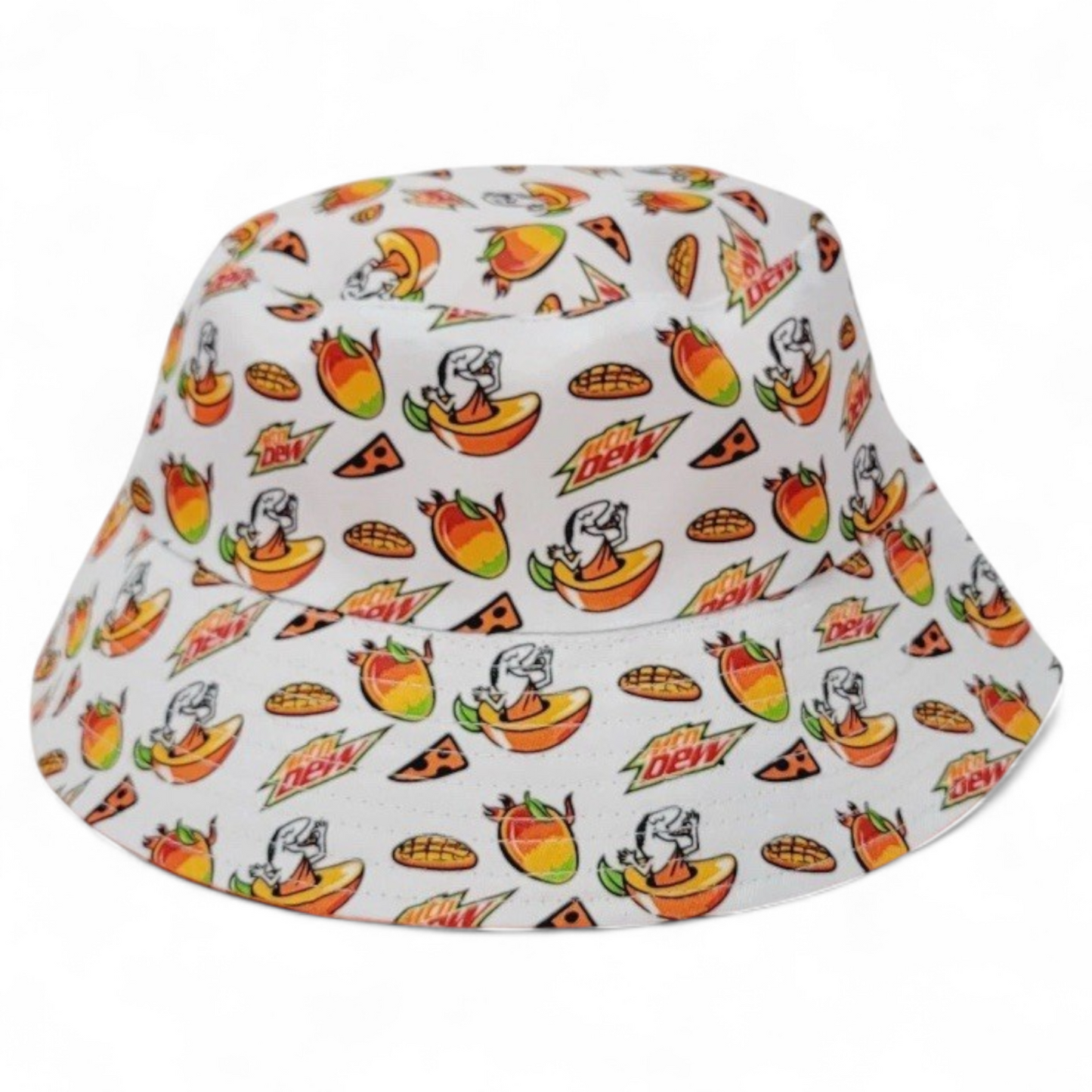 NEW Little Caesars Mountain Dew Mango Rush Reversible Bucket Hat Limited Edition