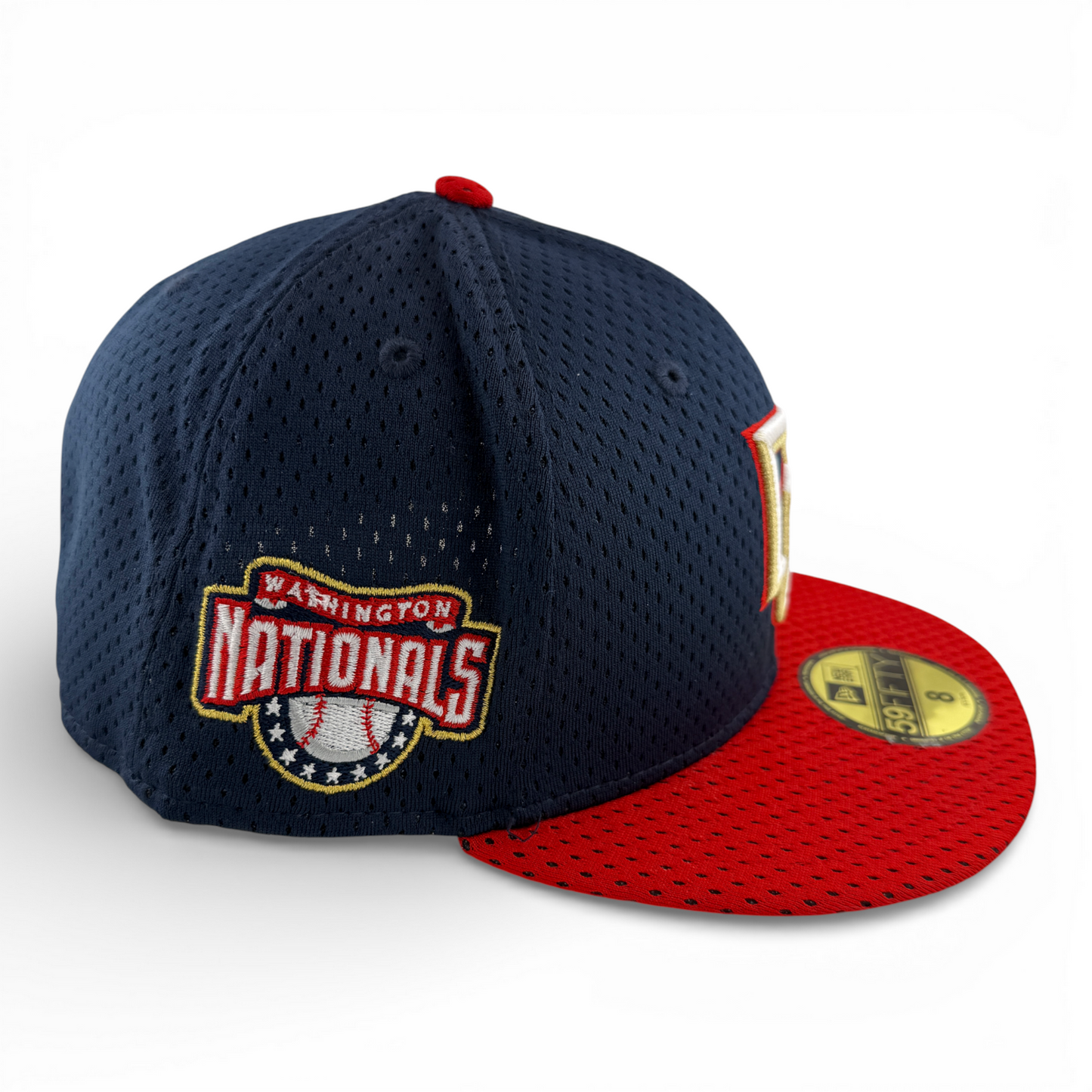 New Era Washington Nationals MLB Throwback Jersey Mesh 59Fifty Fitted Hat Cap