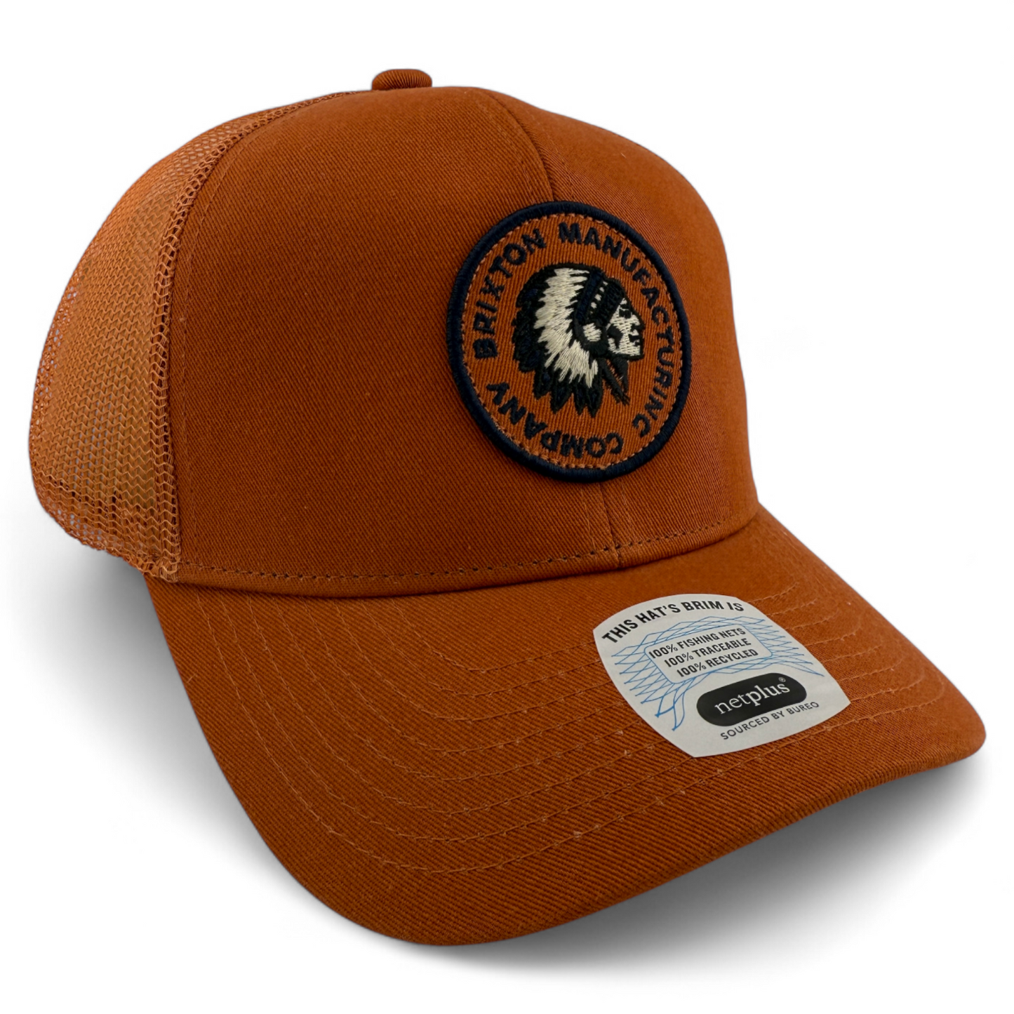 Brixton Company Rival Stamp x MP Mesh Back Trucker Snapback Adjustable Hat Cap