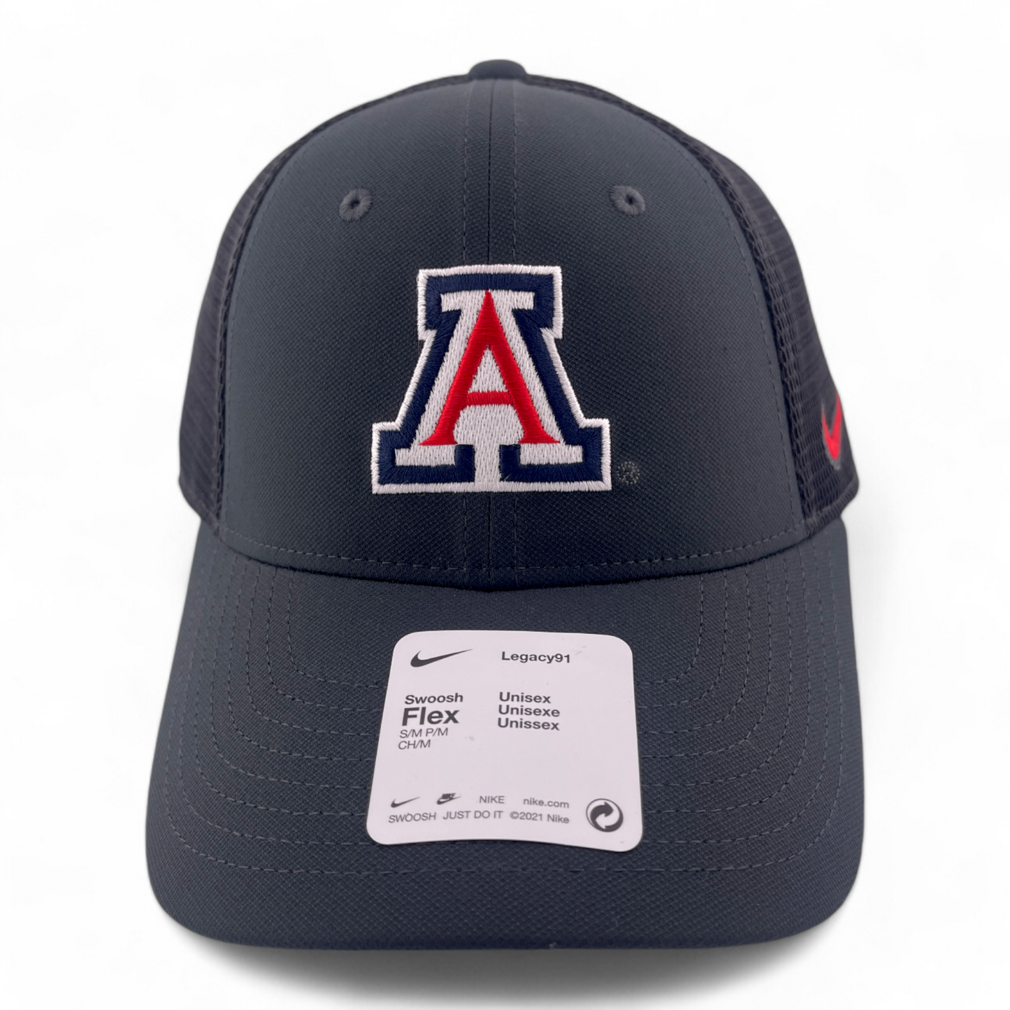 Nike University of Arizona Wildcats NCAA Mesh Back Grey Legacy91 Flex Fit Hat