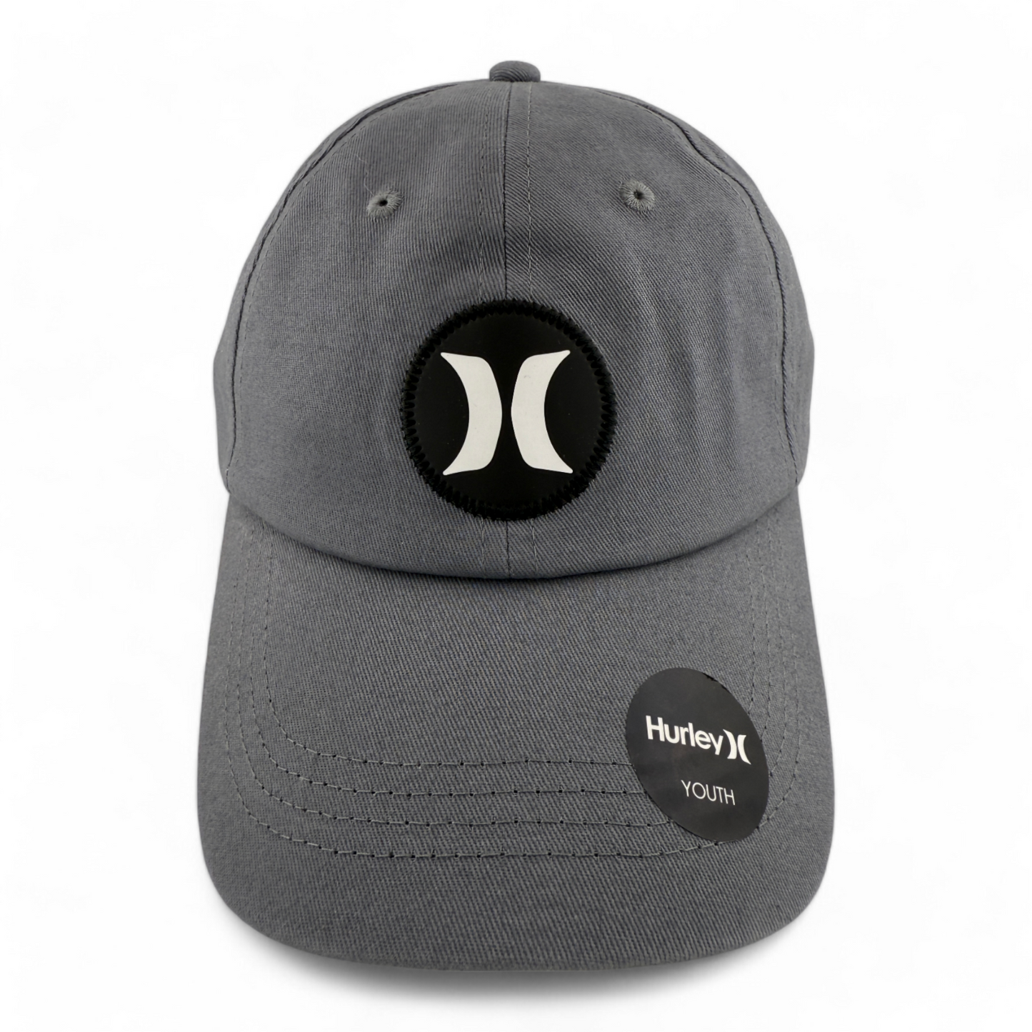 Hurley Brand Icon Logo Grey Child Youth Adjustable Baseball Cap Dad Hat