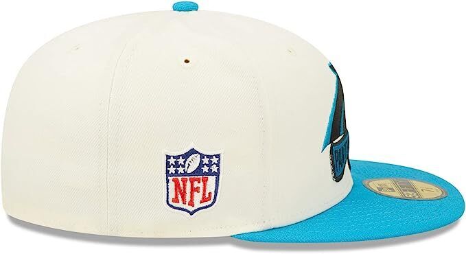 New Era Carolina Panthers 2022 Sideline NFL Cream 59FIFTY Fitted Hat Cap