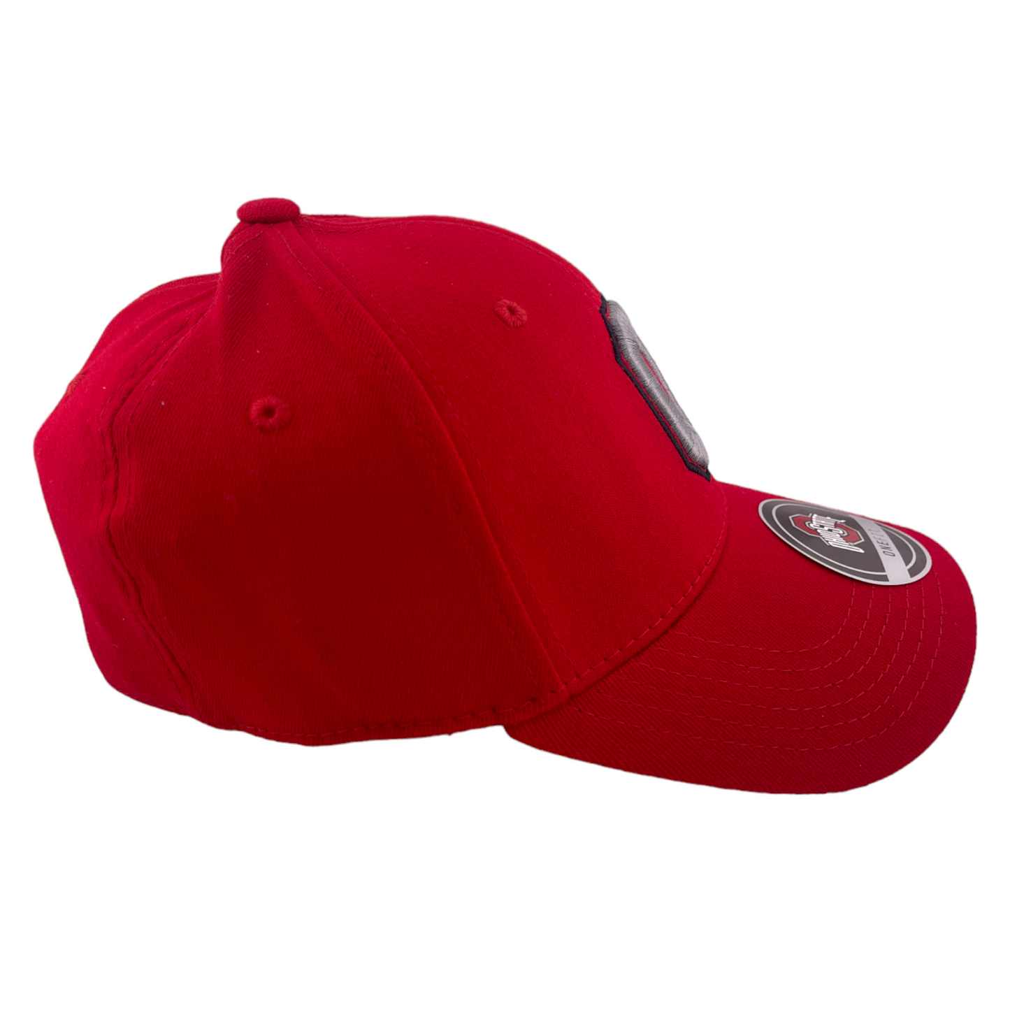 Ohio State University Buckeyes Red/Grey "O" Logo Memory Fit One Fit Flex Fit Hat Cap