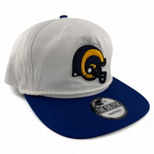 New Era Los Angeles Rams NFL Chrome Rope Golfer A-Frame Snapback Adjustable Hat
