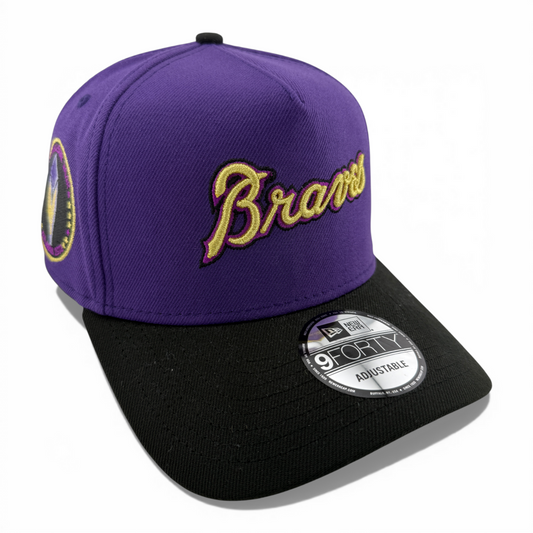 New Era Atlanta Braves MLB Crowned A-Frame 9Forty Snapback Adjustable Hat Cap