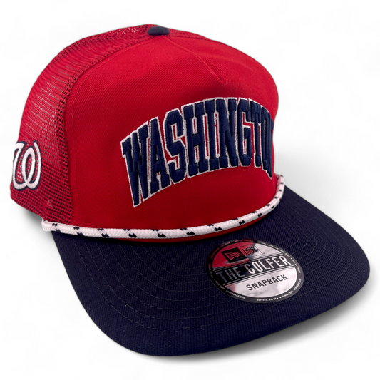 New Era Washington Nationals MLB The Golfer A-Frame Snapback Adjustable Hat Cap