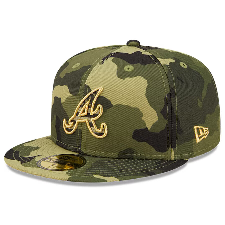 New Era Atlanta Braves 2022 Armed Forces Day Camo On-Field 59FIFTY Fitted Hat