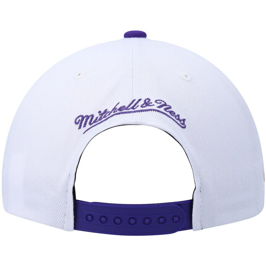 Mitchell & Ness Utah Jazz NBA 50th Anniversary Patch White/Purple Snapback Hat