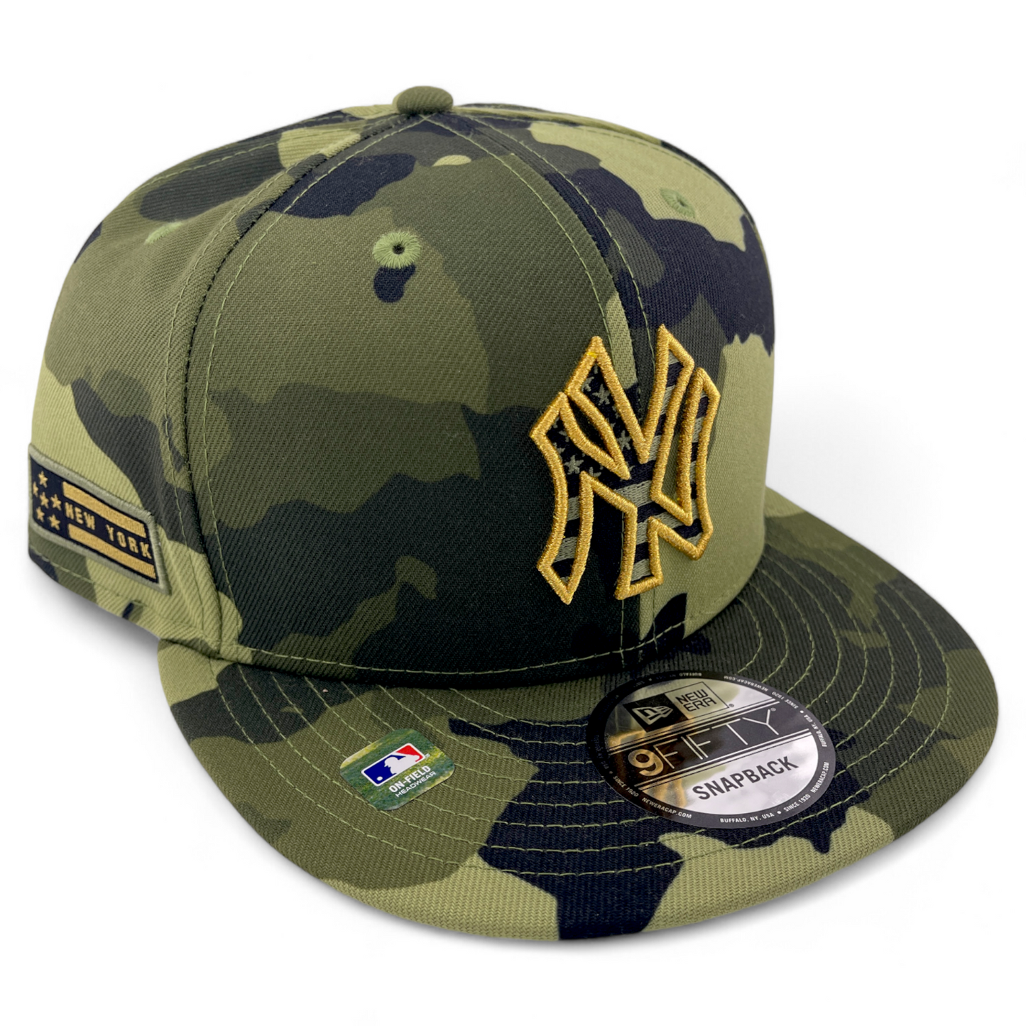 New Era New York Yankees MLB 2022 Armed Forces Day Camo 9FIFTY Snapback Hat Cap