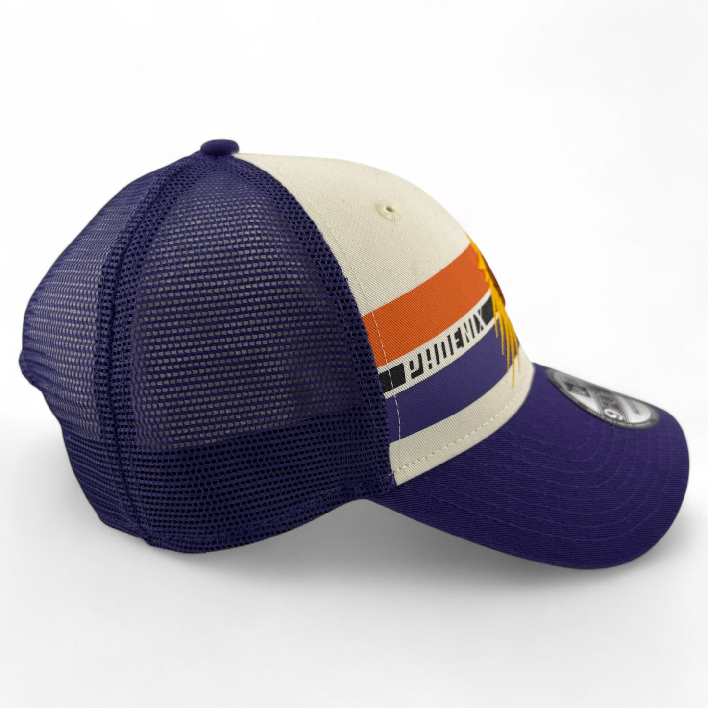 New Era Phoenix Suns NBA Team Stripes 9Forty Trucker Snapback Adjustable Hat Cap