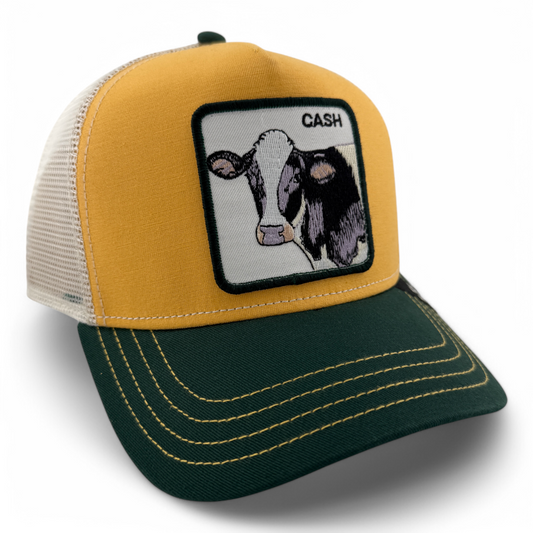 Goorin Bros The Cash Cow Farm Yellow/Green Trucker Adjustable Snapback Hat Cap