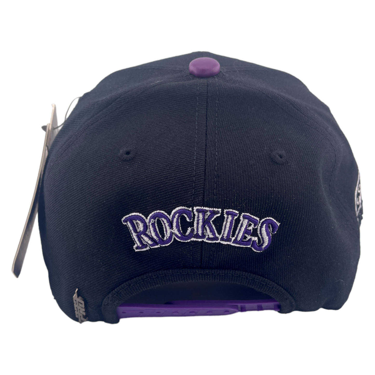 Pro Standard Colorado Rockies Double Front Logo Side Patch Black Snapback Hat Cap