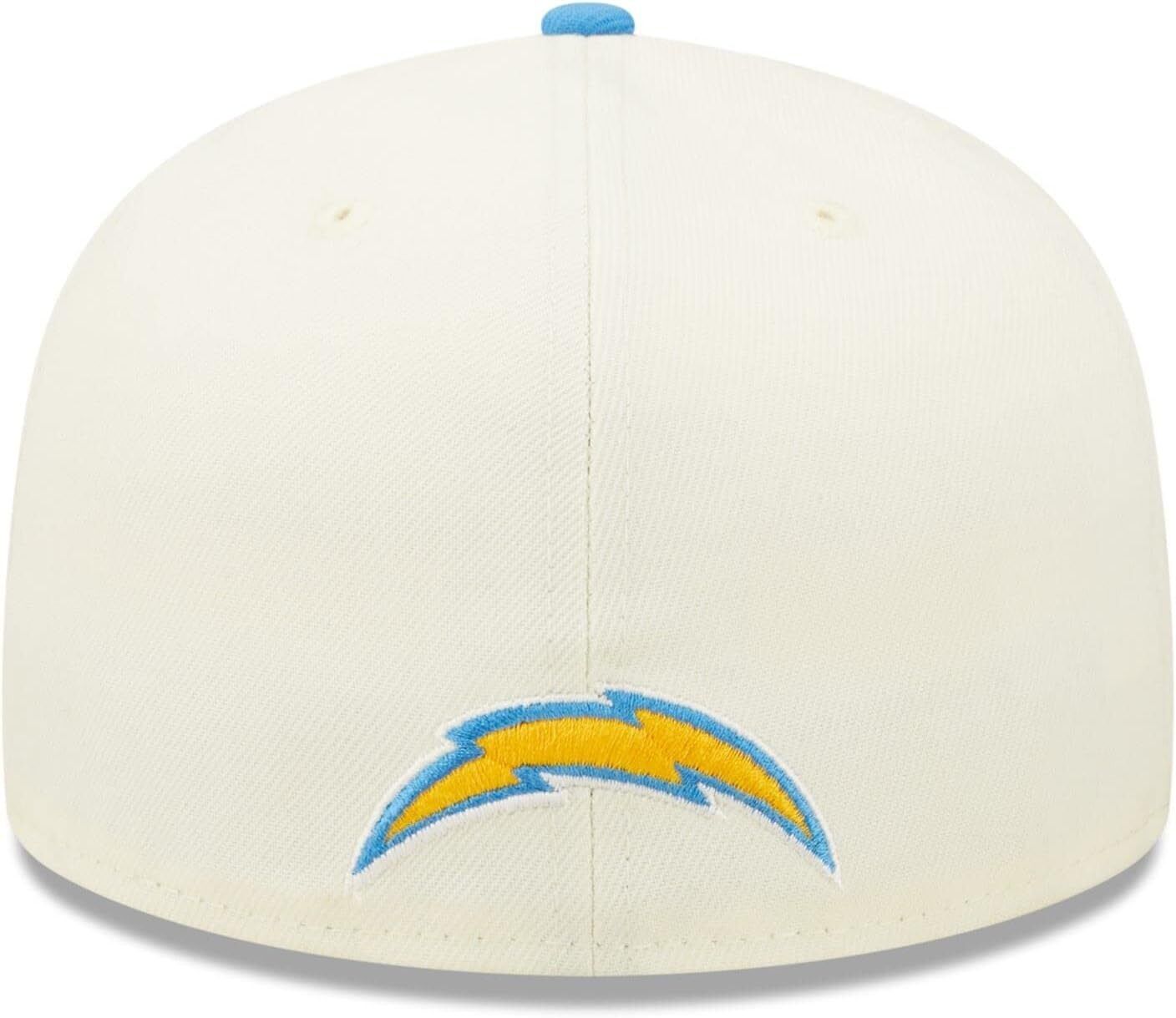 New Era Los Angeles Chargers 2022 Sideline NFL Cream 59FIFTY Fitted Hat Cap