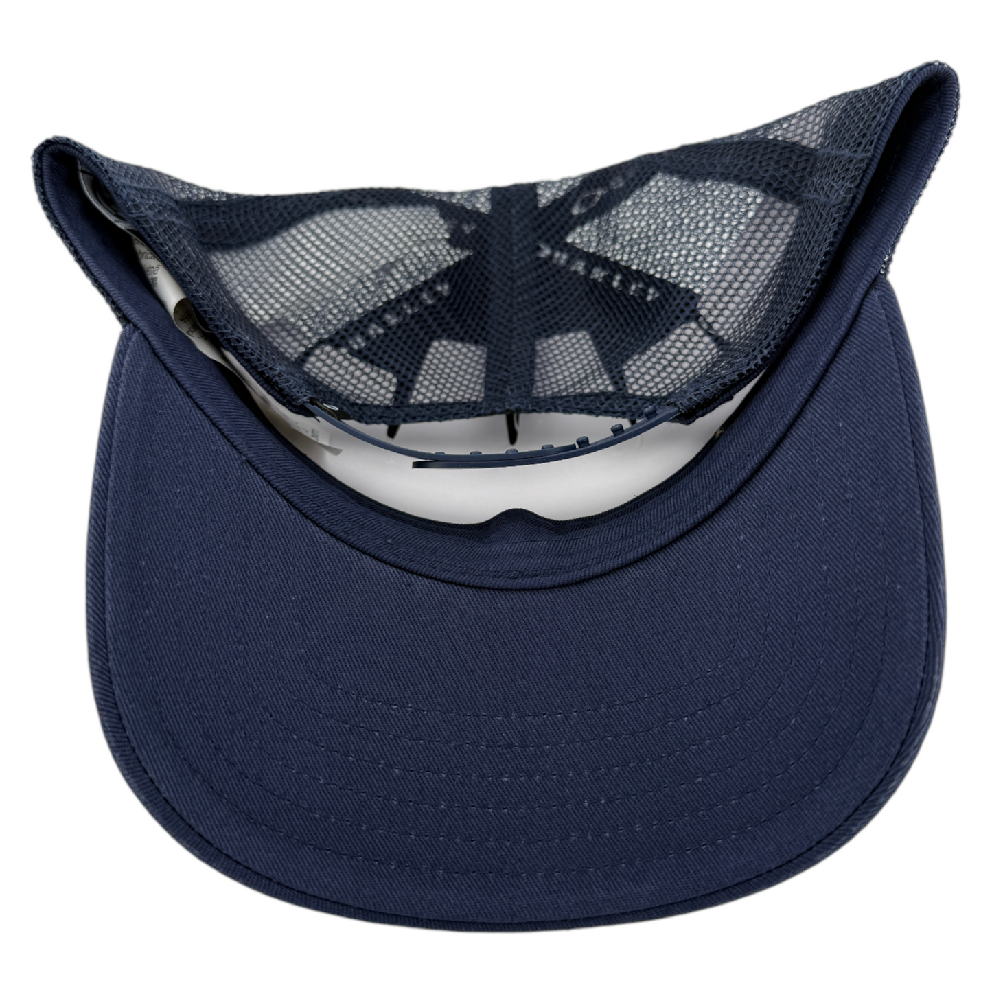 Oakley Ellipse Navy White Logo Trucker Mesh Back Adjustable SnapBack Hat Cap