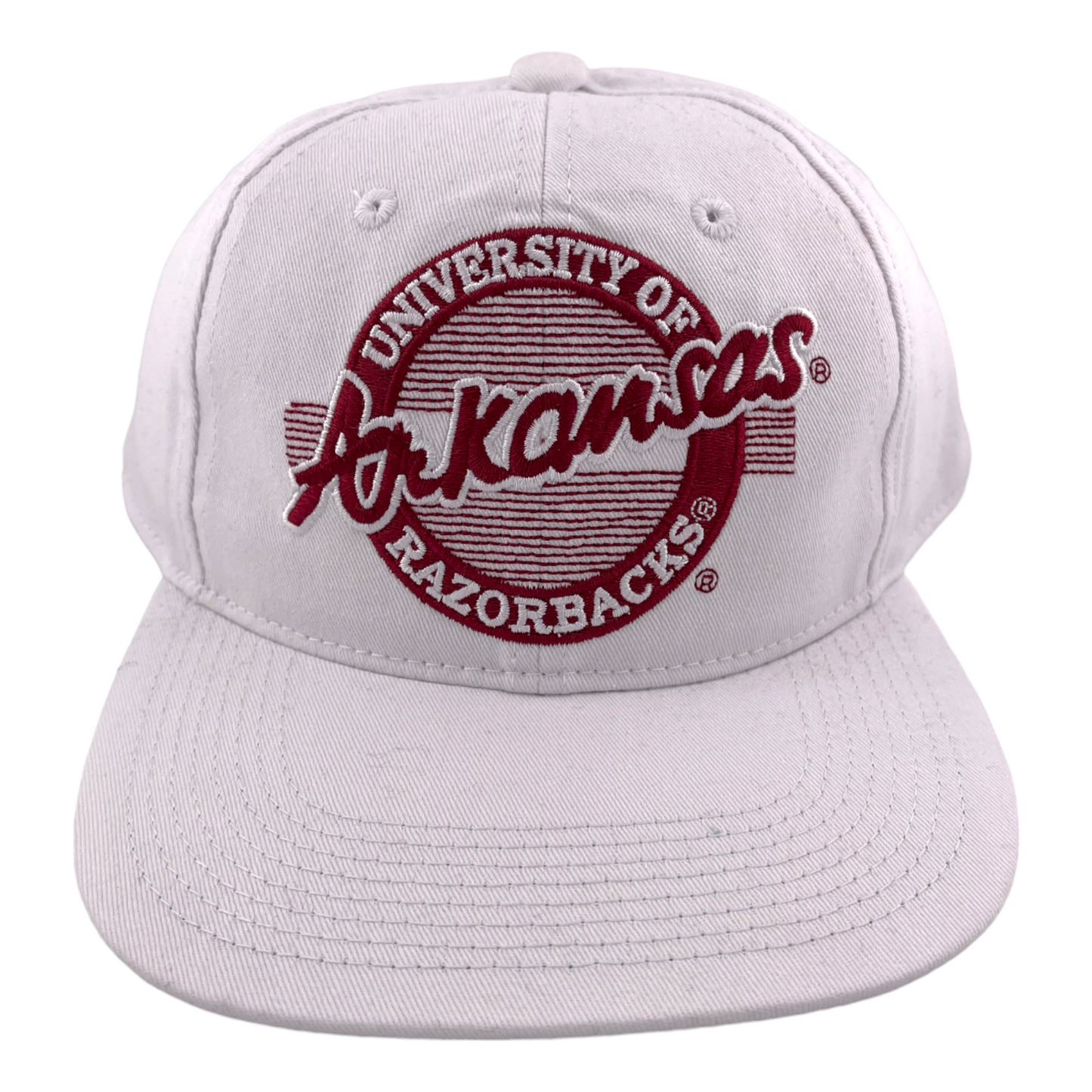 NEW Headwear by The Game Arkansas Razorbacks Hogs NCAA White Snapback Hat Cap