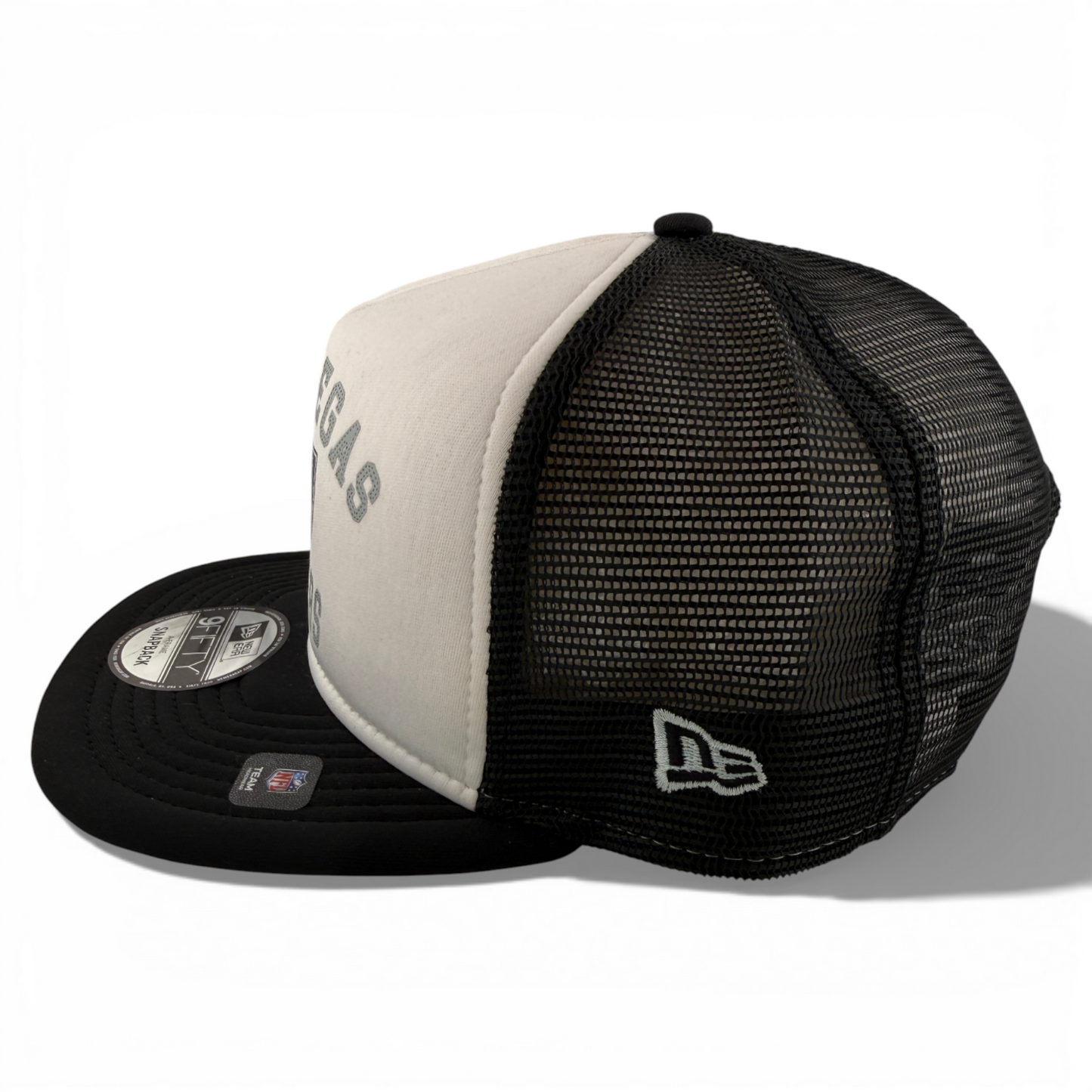 New Era Las Vegas Raiders NFL Foam Front Trucker Mesh Back 9Fifty Snapback Hat