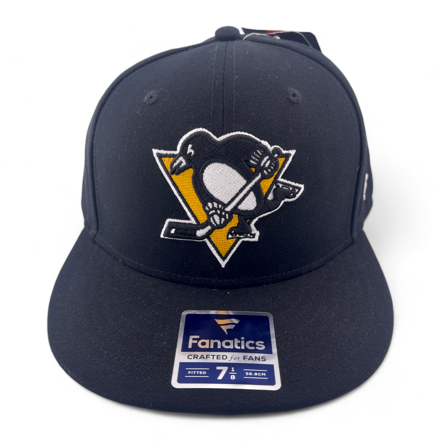 Fanatics Pittsburgh Penguins NHL Hockey Black Core Primary Logo Fitted Hat Cap