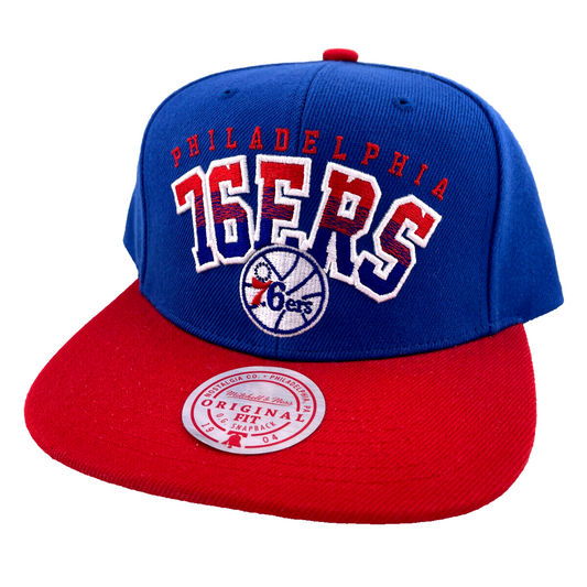 Mitchell & Ness Philadelphia 76ers NBA HWC Gradient Blue/Red UV Snapback Hat