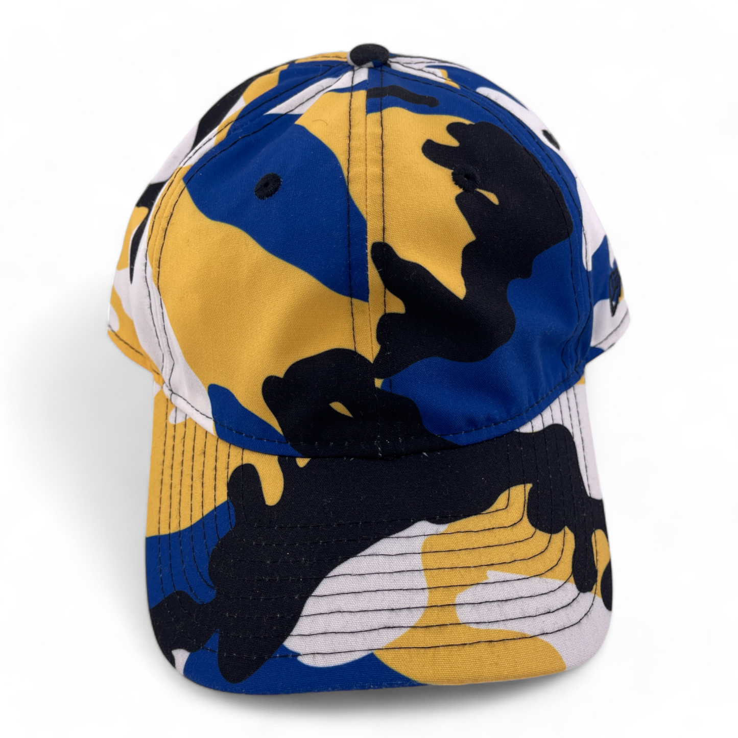 New Era Blue/Yellow/White/Black Camouflage Camo Blank Adjustable Dad Hat Cap