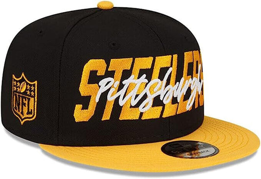 New Era Pittsburgh Steelers 2022 Draft Script Logo NFL 9FIFTY Snapback Hat Cap