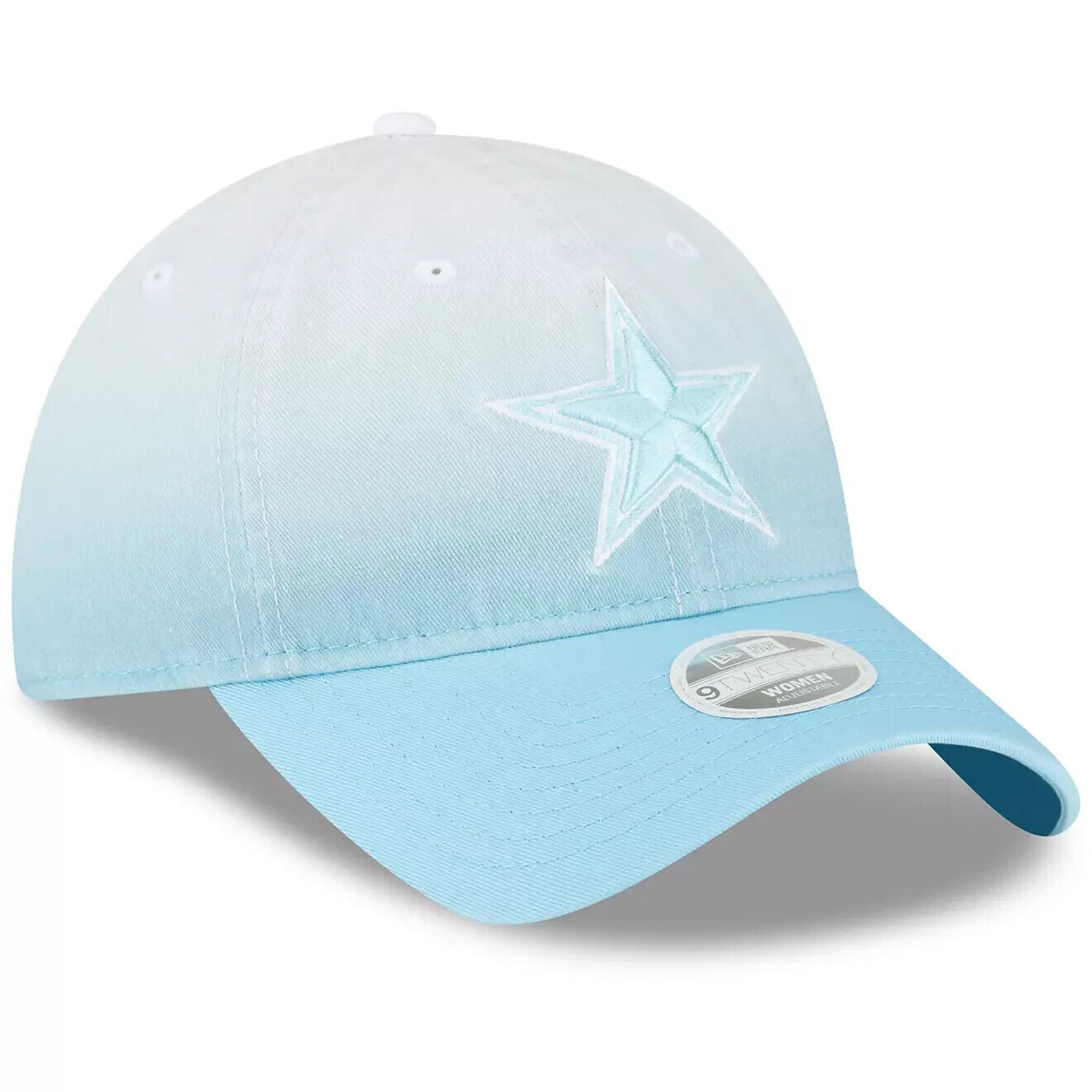 New Era Dallas Cowboys NFL Teal/White Fade Womens 9Twenty Adjustable Dad Hat Cap