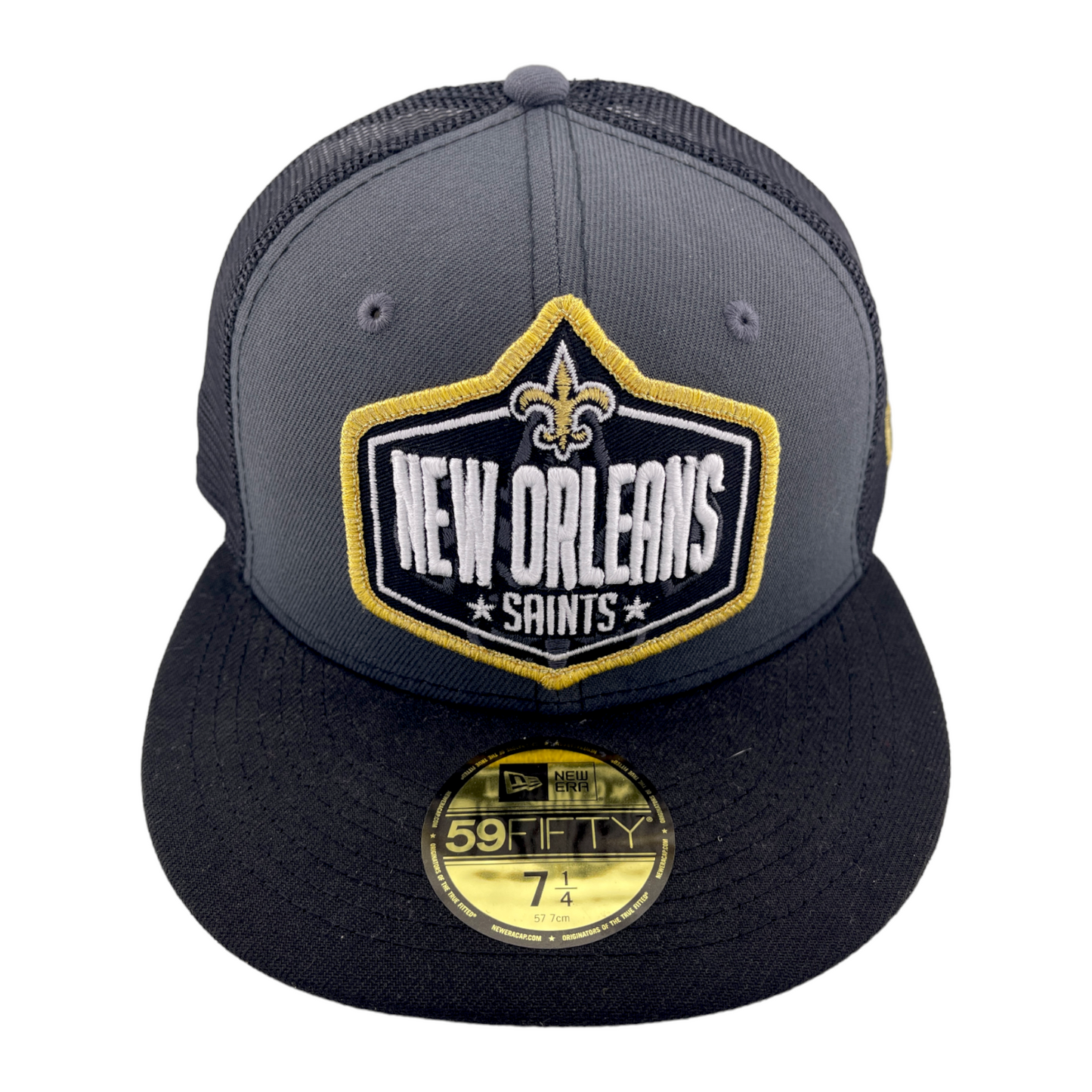 New Era New Orleans Saints NFL 2021 Draft Mesh Back 59Fifty Fitted Hat Cap