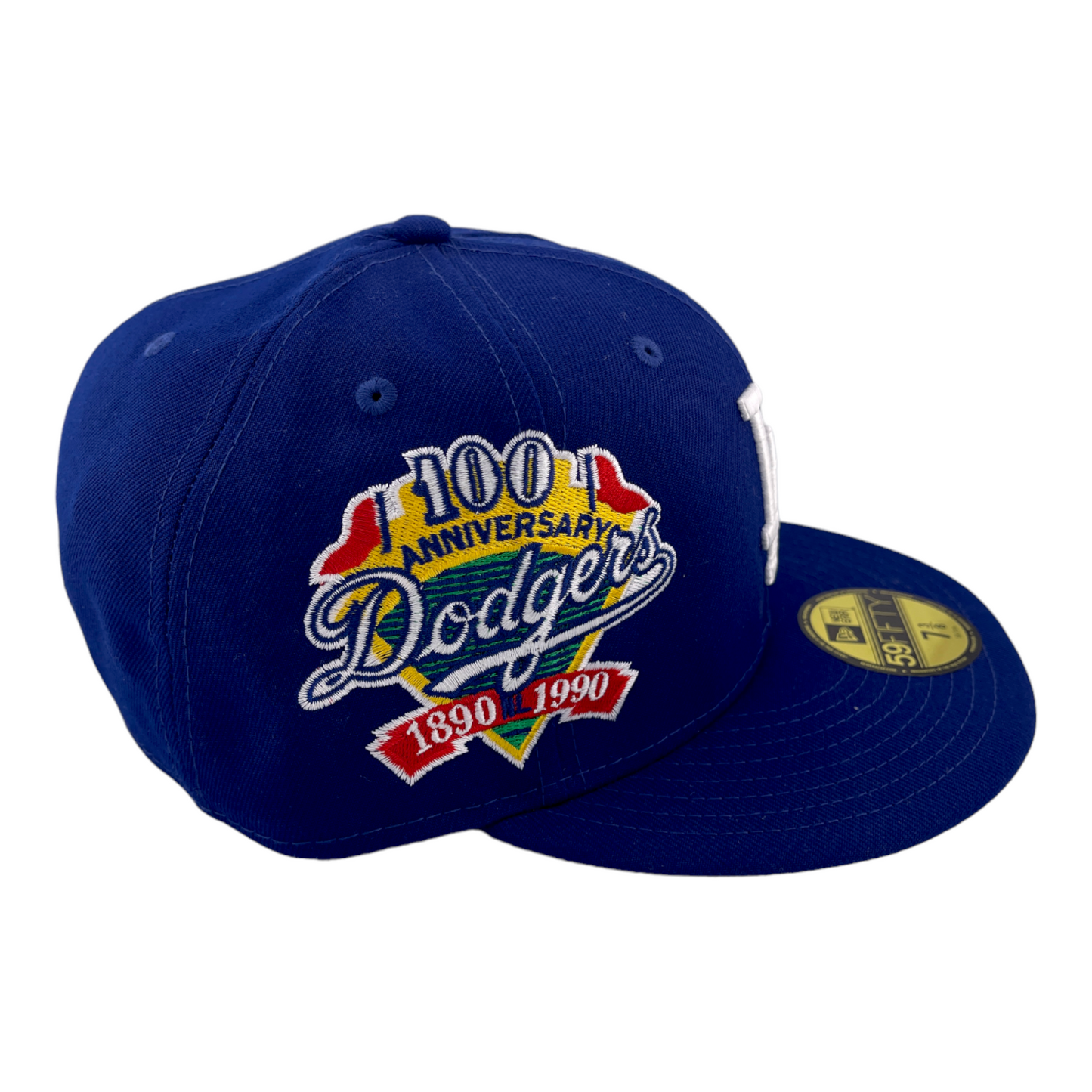 New Era Los Angeles Dodgers 100th Anniversary Patch Blue/Purple UV 59FIFTY Hat Cap