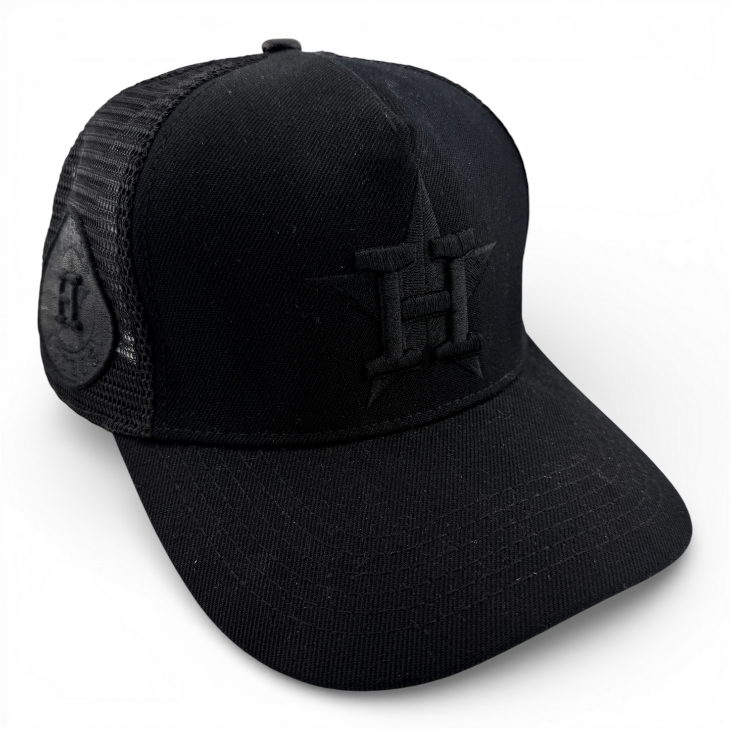 Pro Standard Houston Astros MLB Blacked Out Trucker Adjustable Snapback Hat Cap