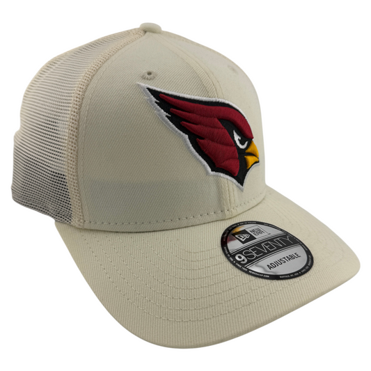 New Era Arizona Cardinals Cream Trucker Mesh 9Seventy Snapback Adjustable Hat