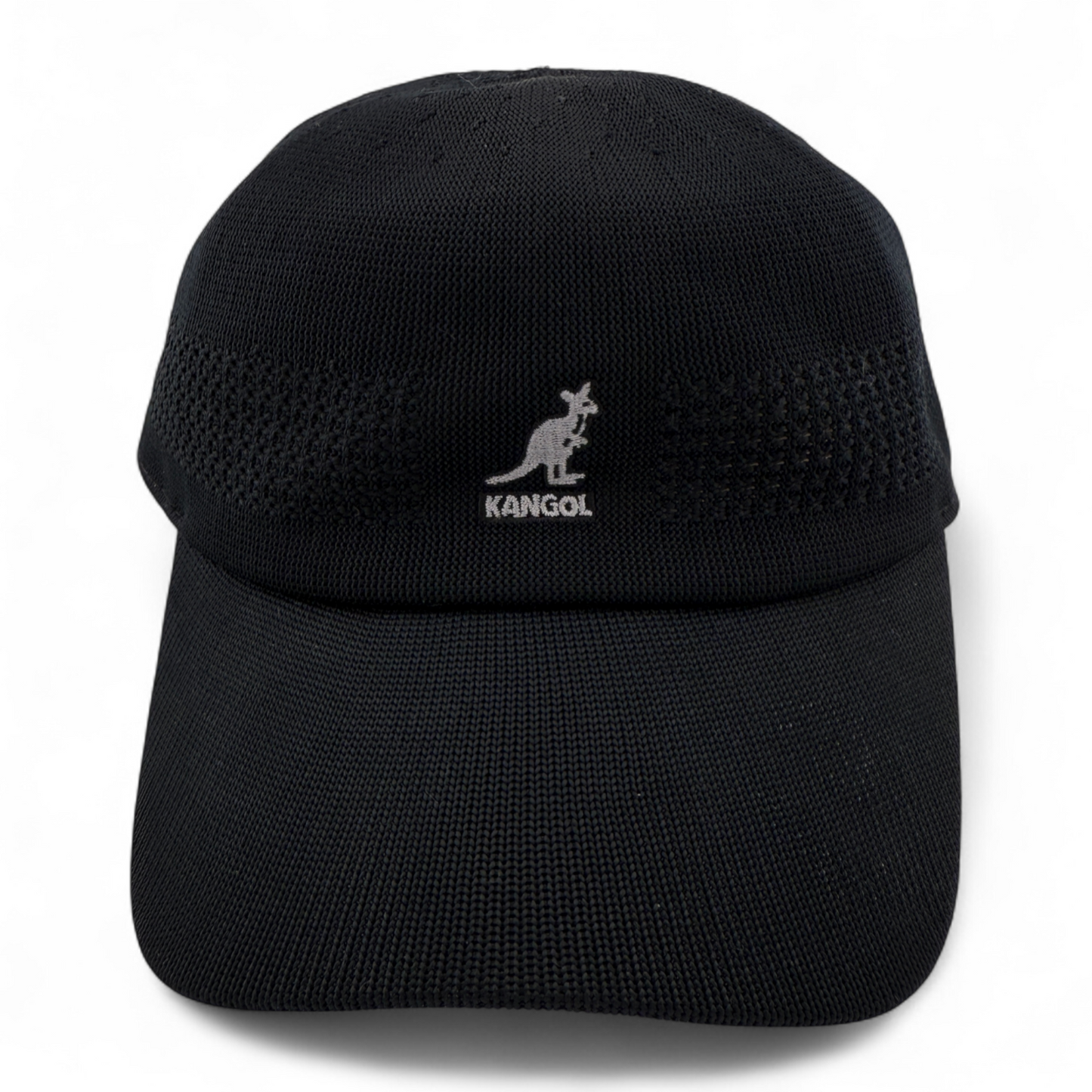 Kangol Tropic Ventair Spacecap Seamless 1456BC Flex Black Knit Baseball Hat Cap