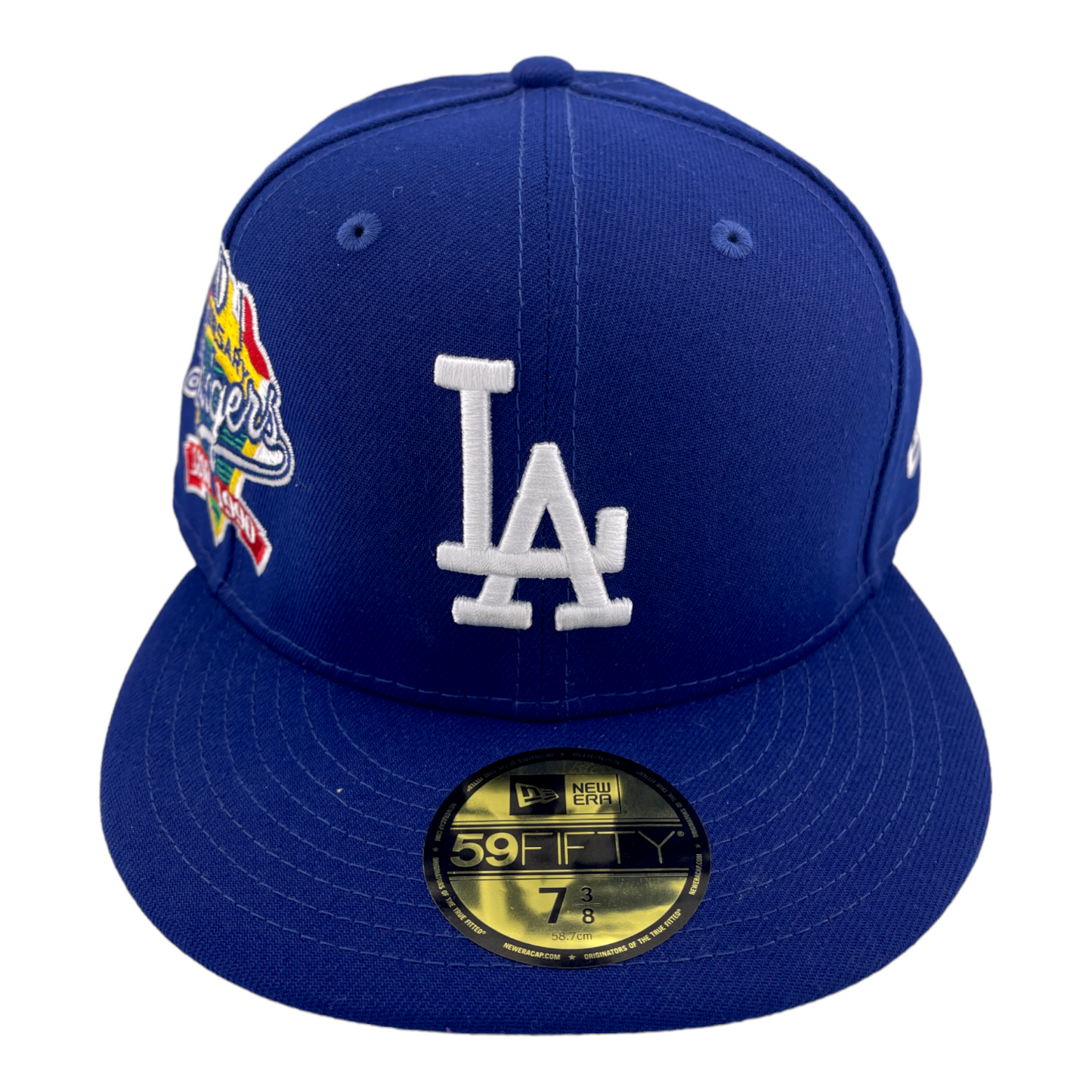 New Era Los Angeles Dodgers 100th Anniversary Patch Blue/Purple UV 59FIFTY Hat Cap