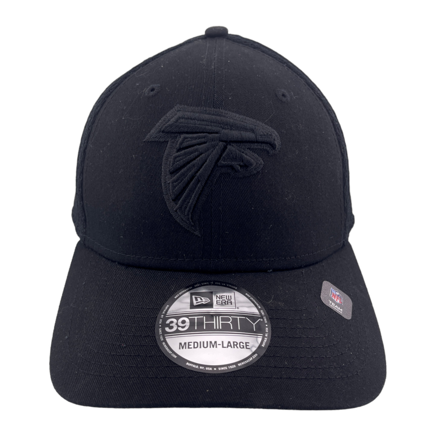 New Era Atlanta Falcons NFL Blacked Out Neo Mesh Back 39Thirty Hat Cap