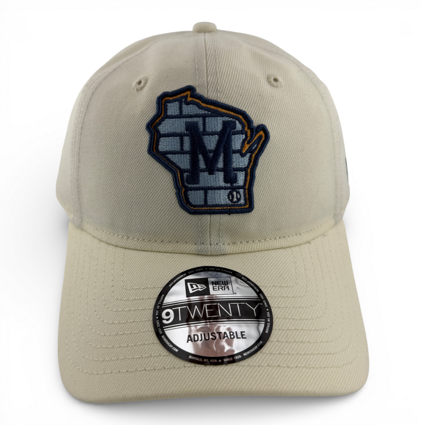 New Era Milawakee Brewers MLB Pastel Cream 9Twenty Adjustable Dad Hat Cap