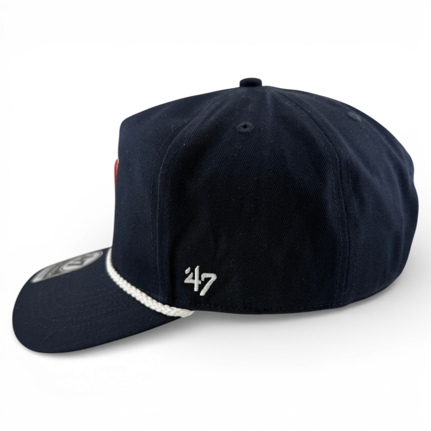 '47 Brand Worcester Red Sox WooSox Navy Heart Hitch Rope Snapback Adjustable Hat