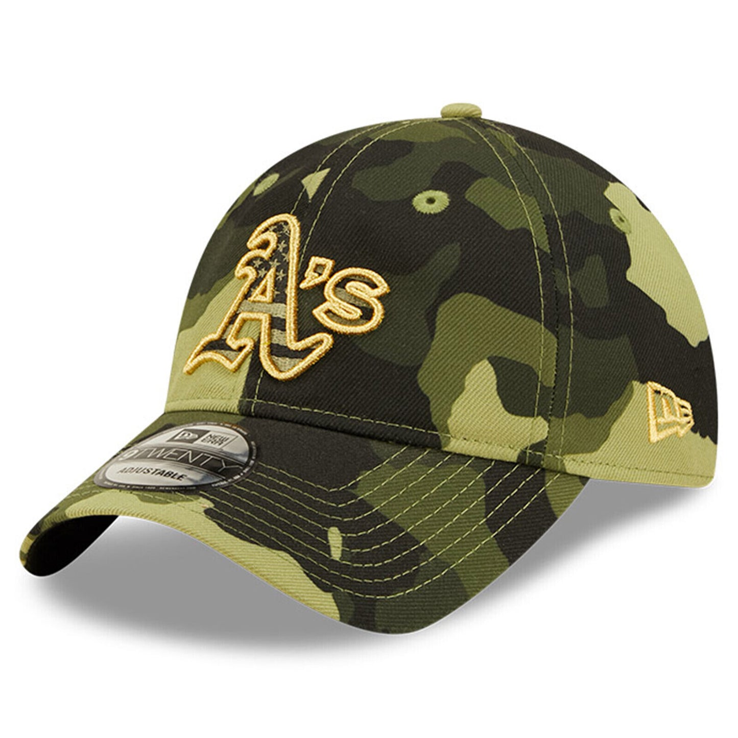 New Era Oakland Athletics A's Armed Forces Day 2022 Camo 9Twenty Hat Adjustable