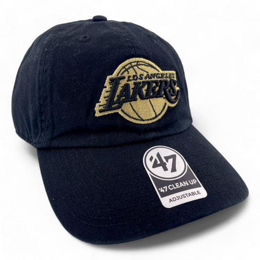 '47 Brand Los Angeles Lakers NBA Gold/Black Clean Up Adjustable Dad Hat Cap