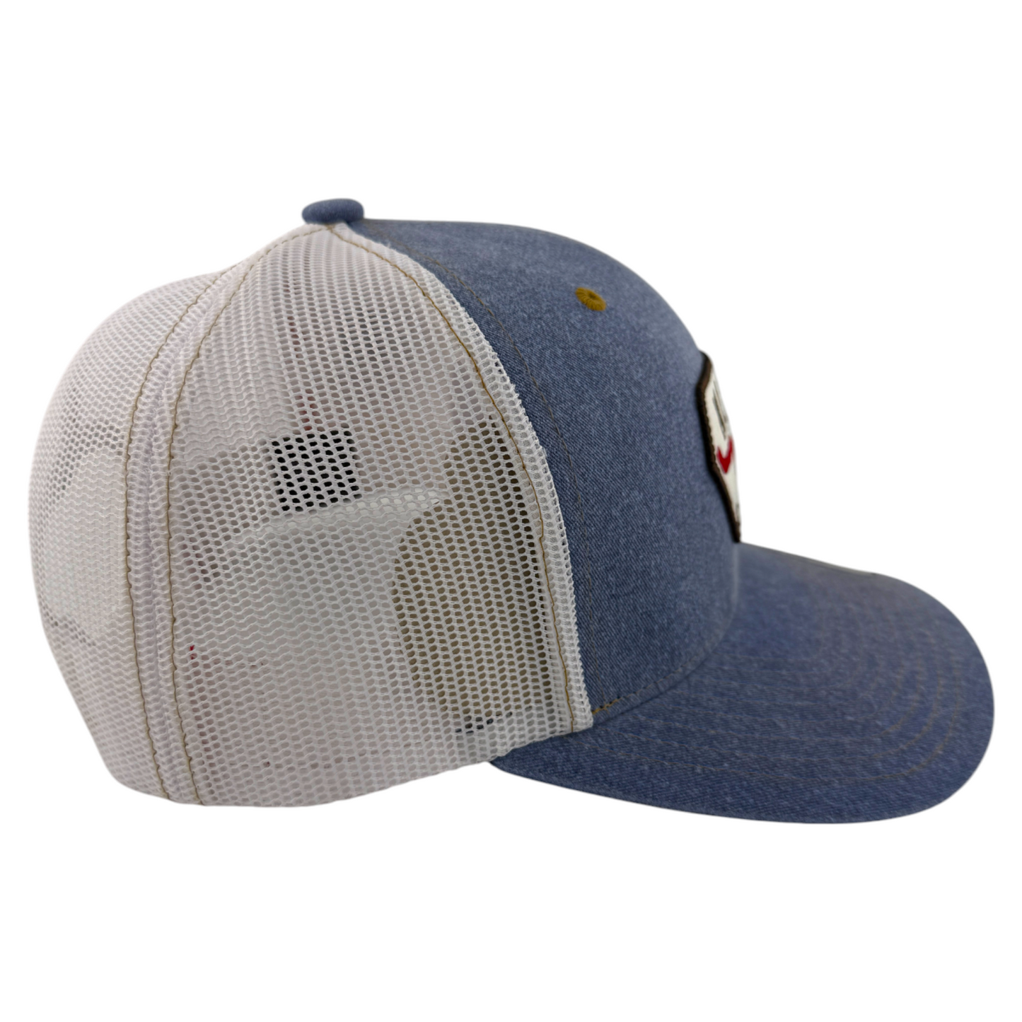 Kimes Ranch The Distance Trucker Denim Mesh Back Adjustable Snapback Hat Cap