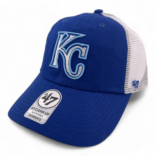 '47 Brand Kansas City Royals MLB Women's Clean Up Mesh Adjustable Dad Hat Cap