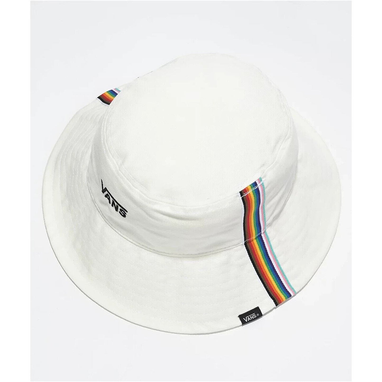 NEW Vans Pride 22 Bucket Hat White Rainbow Stripe 7641 Unisex Size Medium/Large