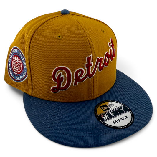 New Era Detroit Tigers MLB Panama Tan 9FIFTY Snapback Adjustable Hat Cap