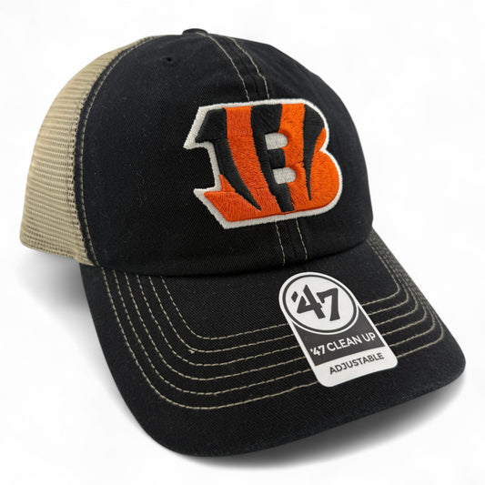 '47 Brand Cincinnati Bengals NFL Trawler Mesh Back Clean Up Adjustable Hat Cap