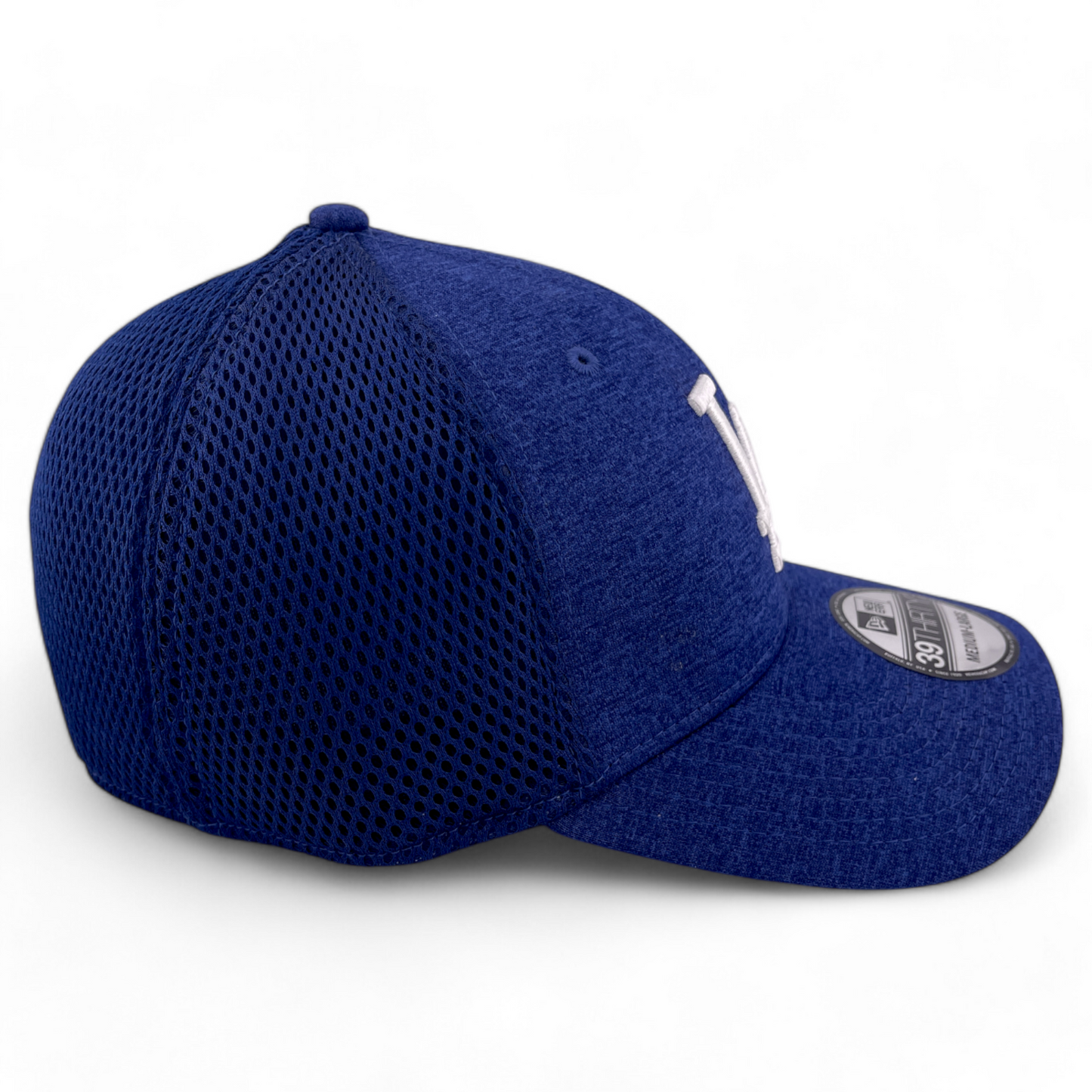 New Era Los Angeles Dodgers MLB Heather Blue Neo Mesh 39Thirty Flex Fit Hat Cap