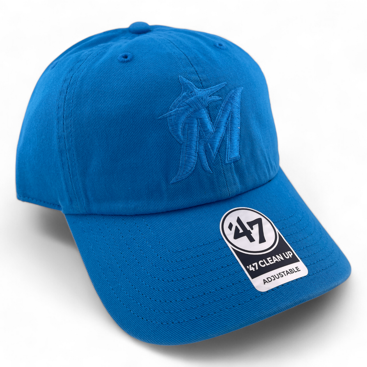 '47 Brand Miami Marlins MLB TC Tonal Blue Clean Up Adjustable Dad Hat Cap