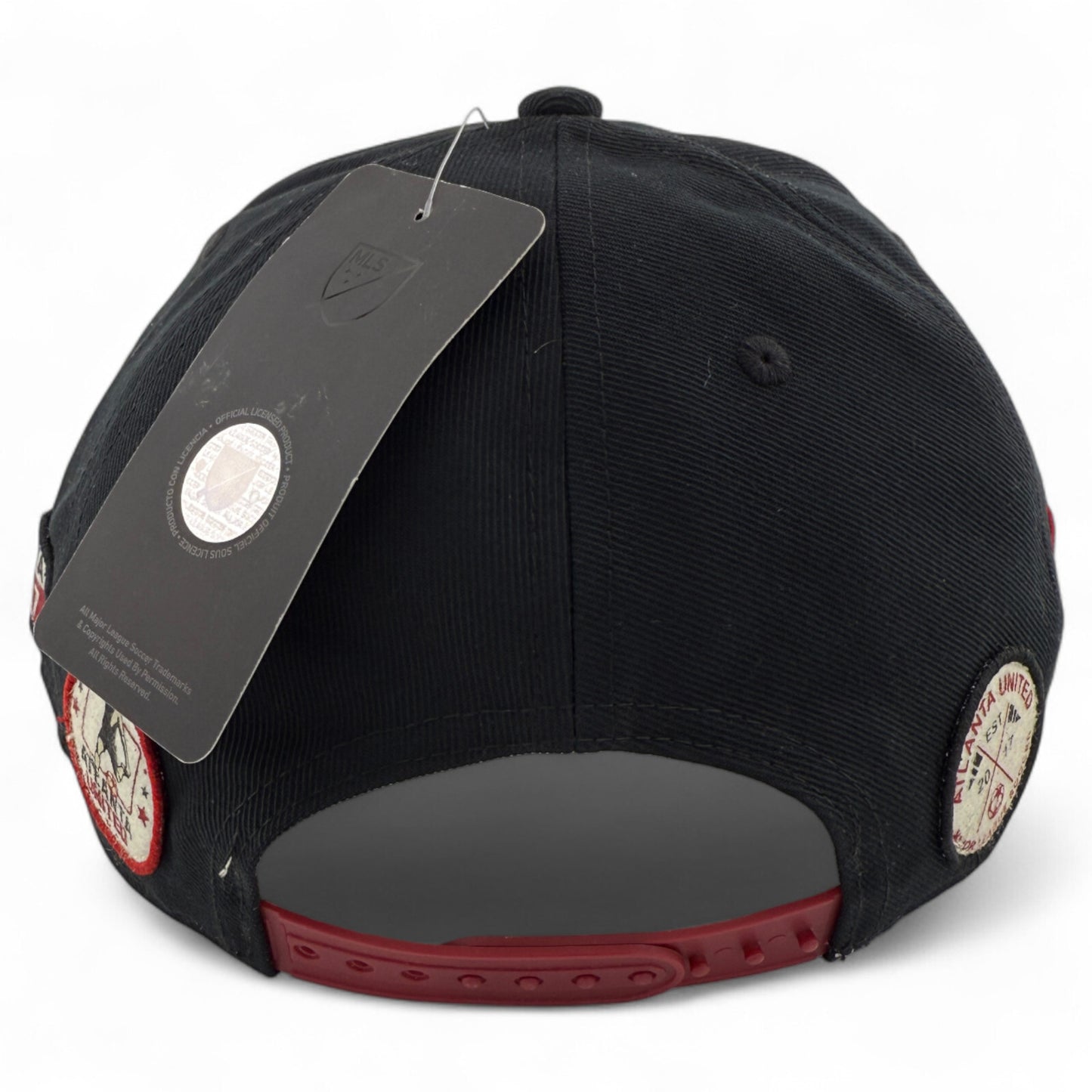 Fanatics Atlanta United FC MLS Garnet Side Patches Adjustable Snapback Hat Cap