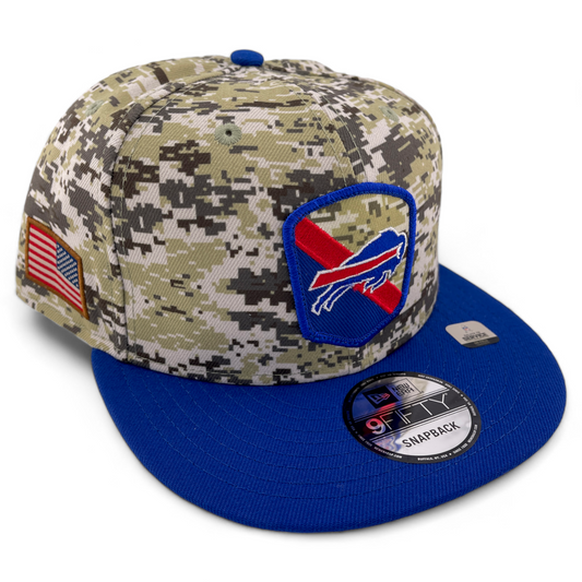 New Era Buffalo Bills NFL 2023 Salute to Service Camo 9Fifty Snapback Hat Cap