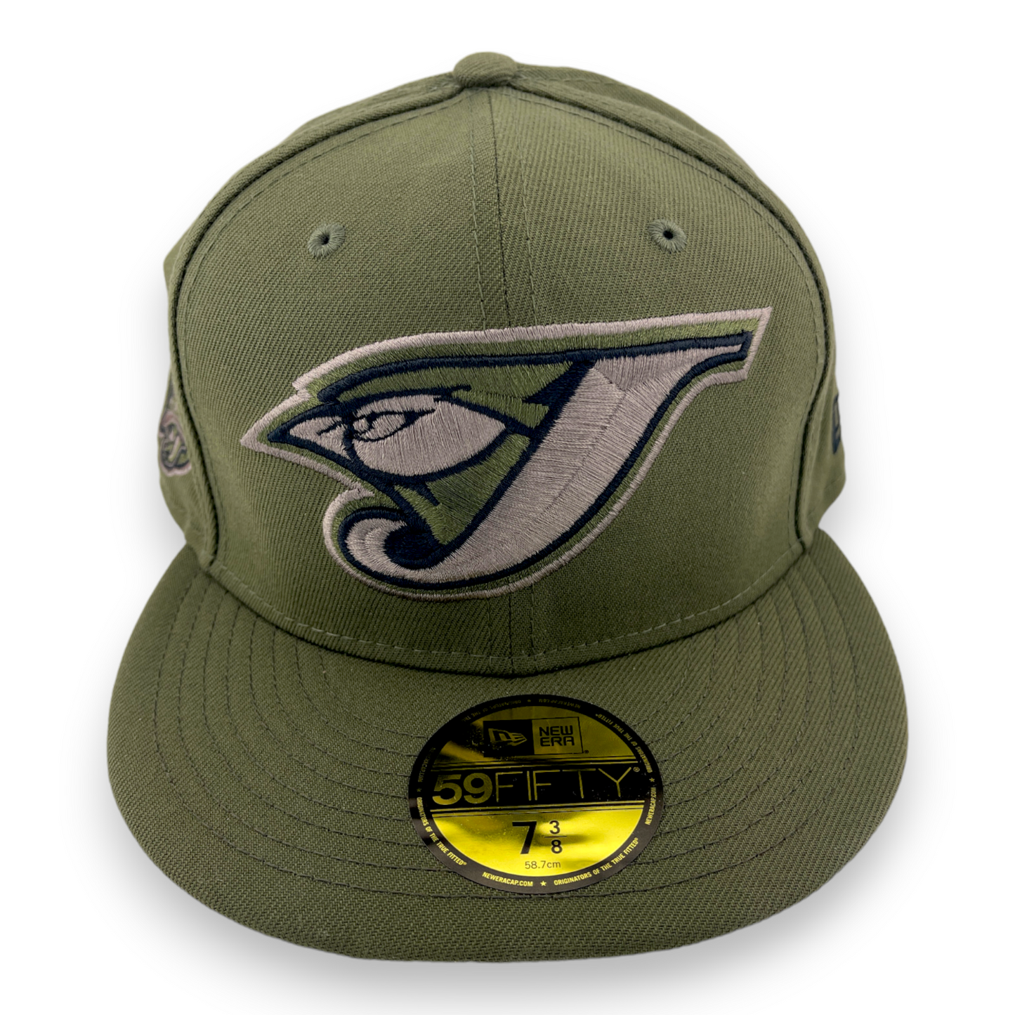 New Era Toronto Blue Jays 30th Season Patch Olive Green/Camo UV 59FIFTY Hat Cap