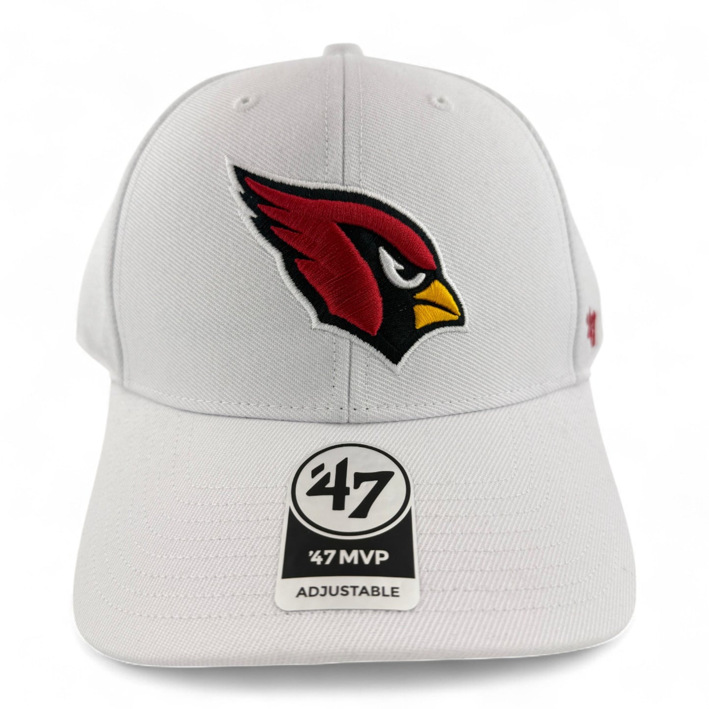 '47 Brand Arizona Cardinals NFL White Bird Logo Patch MVP Adjustable Hat Cap