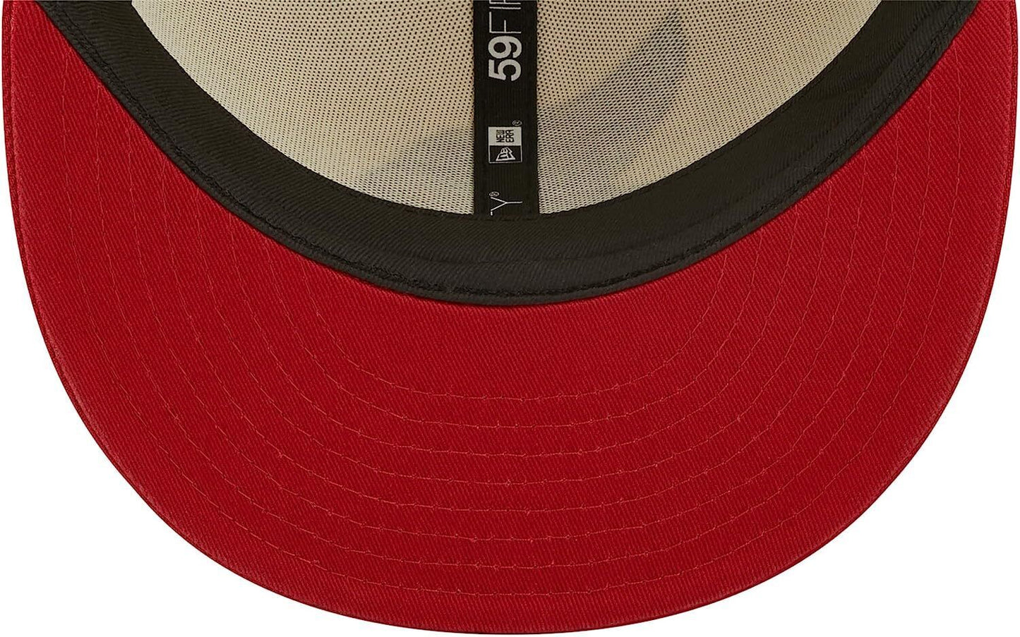 New Era Arizona Cardinals 2022 Sideline NFL Cream 59FIFTY Fitted Hat Cap