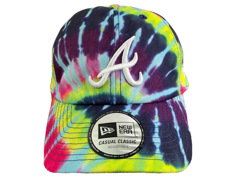 New Era Atlanta Braves Tie Dye MLB Casual Classic Dad Hat Cap Adjustable