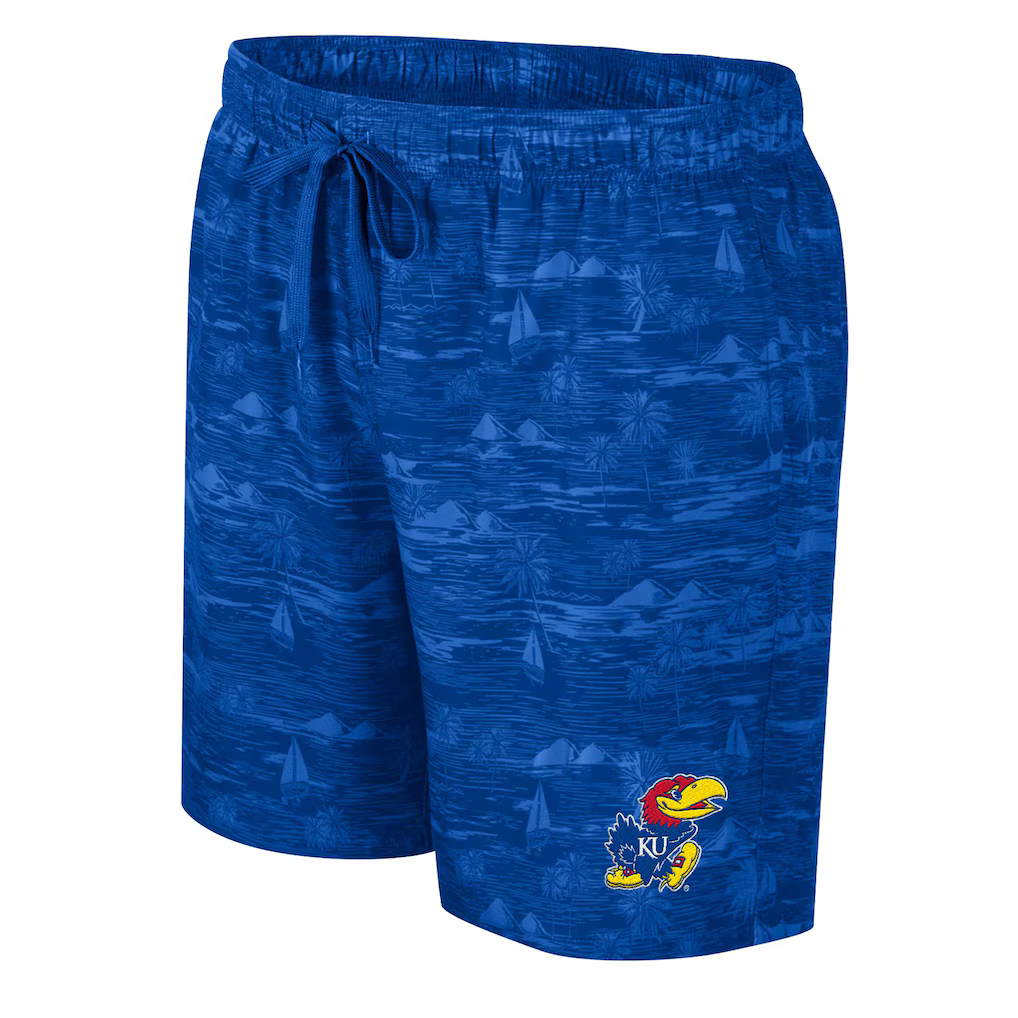 Colosseum University of Kansas Jayhawks Ozark Lined Swim Trunks Men's XXL